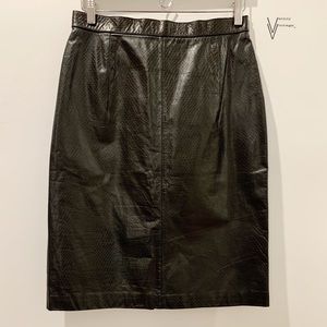 Vintage 90s Wilsons Snakeskin Leather Skirt